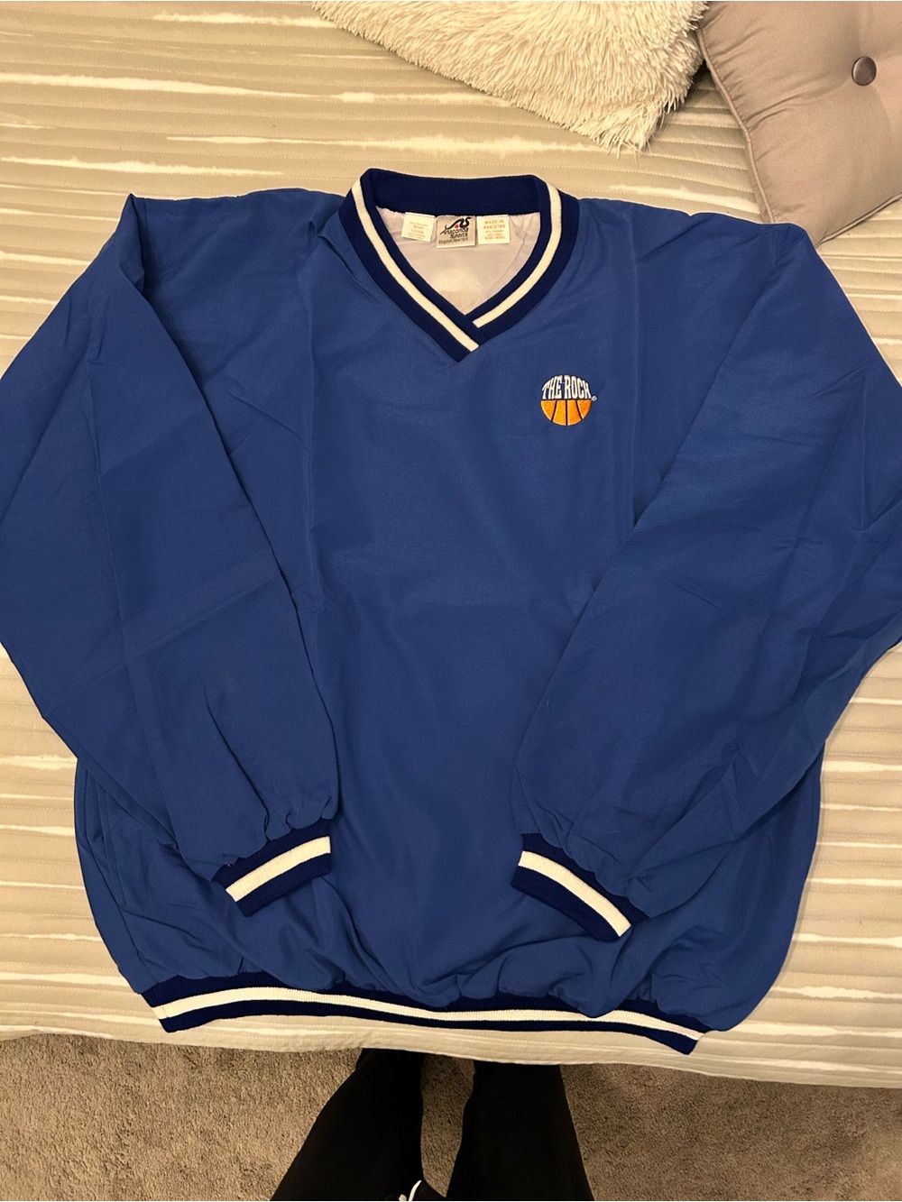 The Rock Basketball Team Warm-Up Pullover Jacket XXXL Blue Anaconda Sports NEW